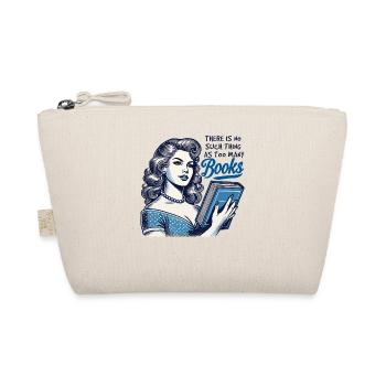 Retro book girl design for frequent readers with aesthetics - Organic Pouch - nature - Front