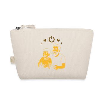 Dad & Kid Gaming - Retro Gamer Vibes - Organic Pouch - nature - Front