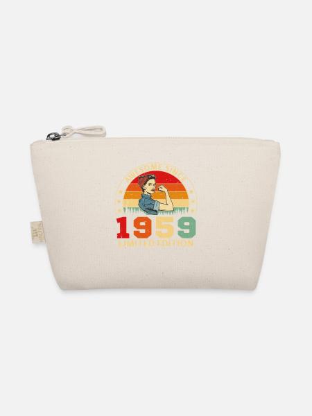 1959 Vintage Retro Frau Geburtstagsgeschenk - Bio-Täschchen - Natur