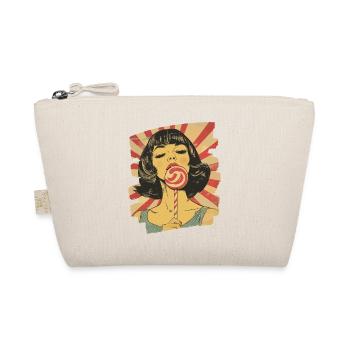 Lollipop lollipop lollipop sweet retro - Organic Pouch - nature - Front