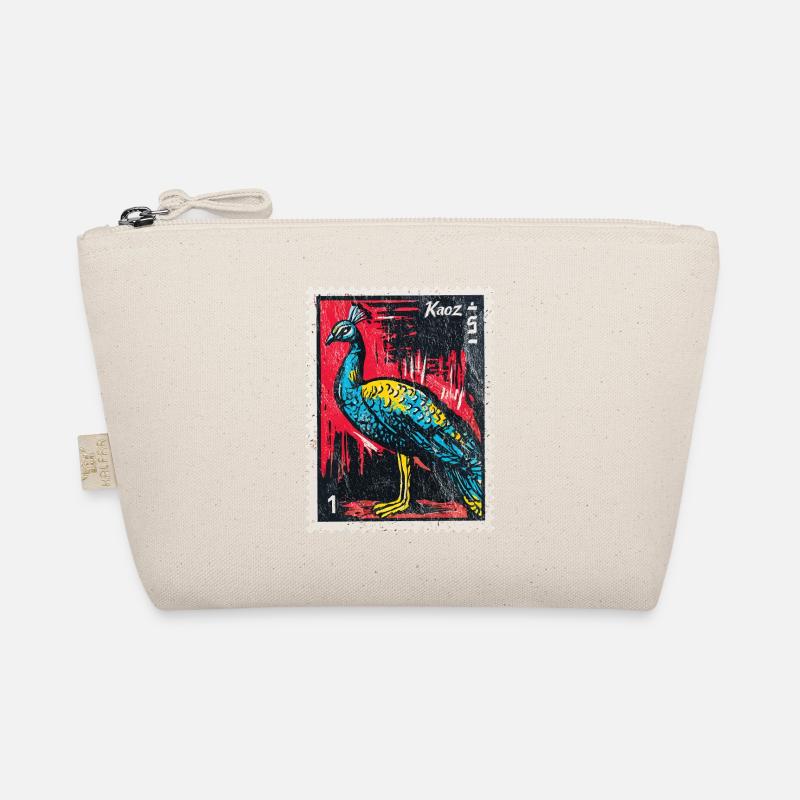 Paon sur timbre – élégant et coloré Trousse biologique
