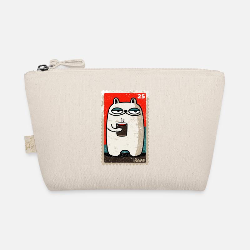 Coffee cat as a comic stamp Organic Pouch