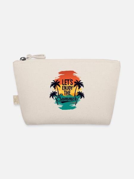 Lets Enjoy the Summer with Palm Trees - Bio-Täschchen - Natur - Vorne