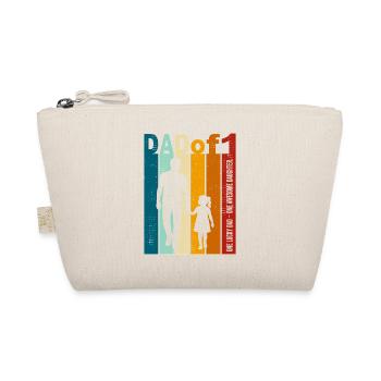 Papa & Tochter Geschenk Vintage Design Vatertag - Bio-Täschchen - Natur - Vorne