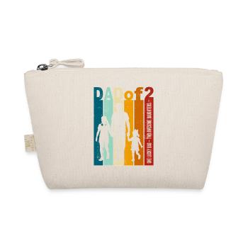 Papa & Töchter Geschenk Vintage Design Vatertag - Bio-Täschchen - Natur - Vorne