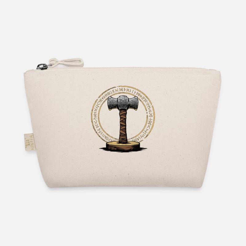 Wikinger Hammer Krieger Walhalla Runenkreis Thor Bio-Täschchen