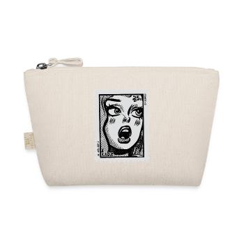 Comic Woman in Shock – Pop Art Postage Stamp - Organic Pouch - nature - Front