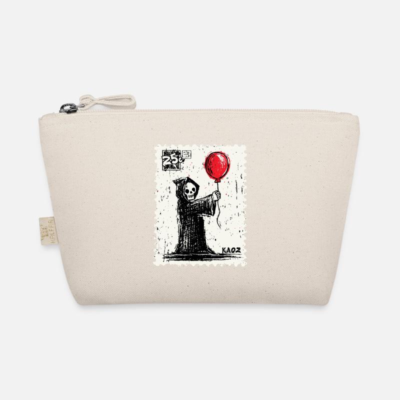 Timbre-poste design Grim Reaper avec ballon rouge Trousse biologique