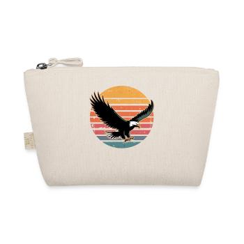 Retro Vintage Eagle Sunset Nature Lover Eagle Bird - Bio-Täschchen - Natur - Vorne