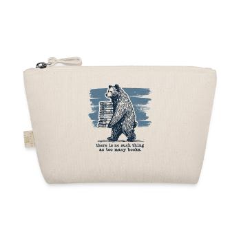 Retro Book Design Funny Book Lover Saying - Organic Pouch - nature - Front
