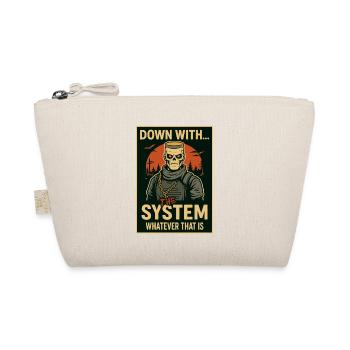 Skeleton vs. the System – Dark & Ironic - Organic Pouch - nature - Front