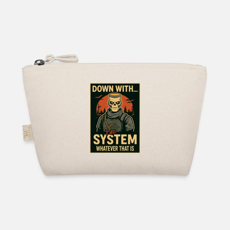 Skeleton vs. the System – Dark & Ironic Organic Pouch