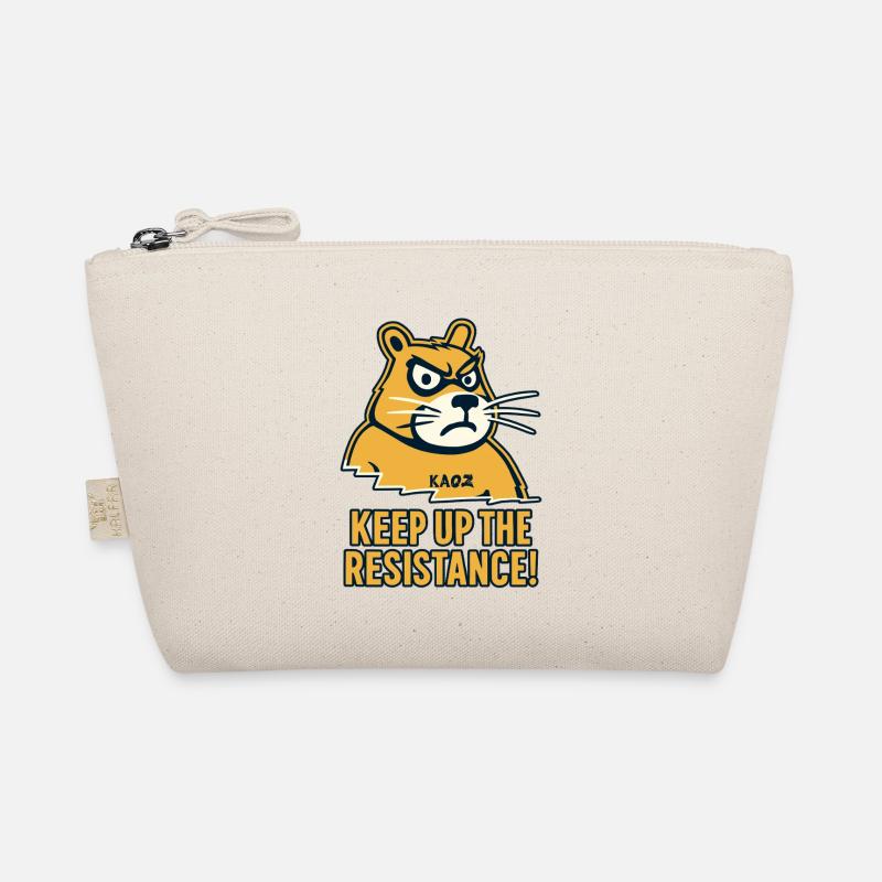 Resistance beaver with angry look Organic Pouch