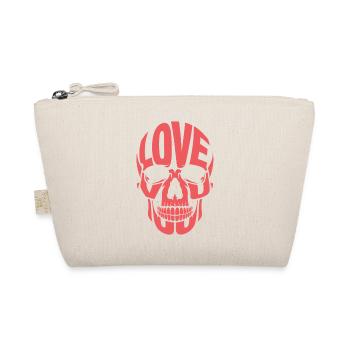 SKULL LIEBE - Bio-Täschchen - Natur - Vorne