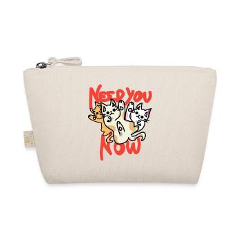 Ich brauche dich jetzt katzen kawaii stil - Bio-Täschchen - Natur - Vorne
