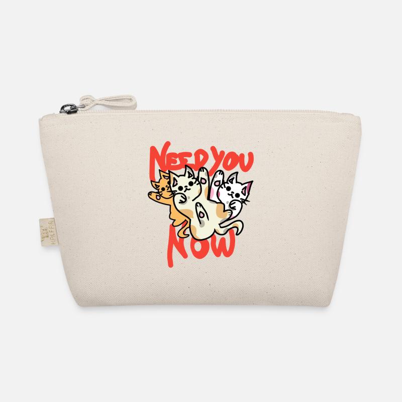 Ich brauche dich jetzt katzen kawaii stil - Bio-Täschchen - Natur