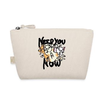 Katzen spruch mit herzen - Bio-Täschchen - Natur - Vorne