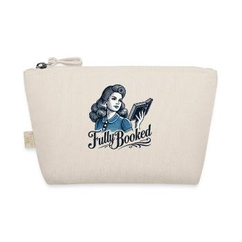 Retro Bookish Girl Book Lover Saying - Organic Pouch - nature - Front