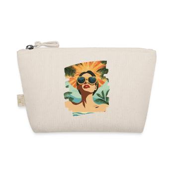Beach Palm Trees Sunset Summer - Organic Pouch - nature - Front
