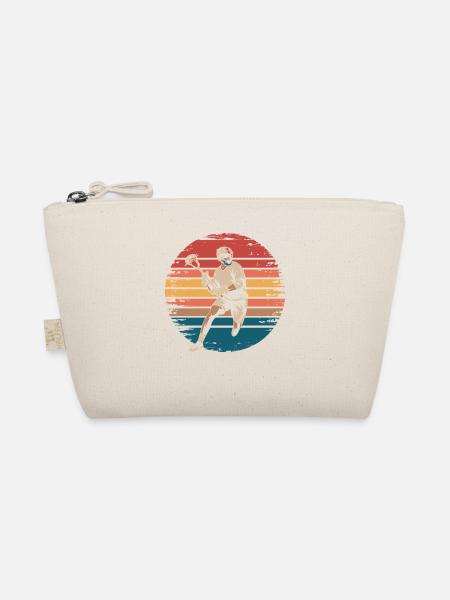Retro Vintage Lacrosse Player Sports Lover Gifts - Bio-Täschchen - Natur