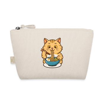 Funny Cat eating ramen noodle Soup Japan Food - Organic Pouch - nature - Front