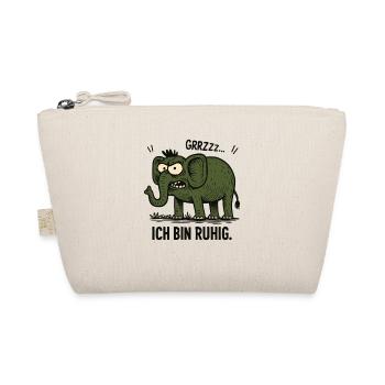 Angry Elephant – I'm calm. - Organic Pouch - nature - Front