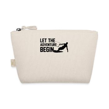 Kiteboarding Kitesurfing - Let the adventure begin - Organic Pouch - nature - Front