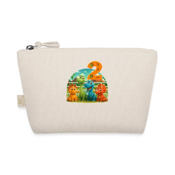 Dinosaurier Geburtstag Kinder 2 Jahre Geschenk - Bio-Täschchen - Natur - Vorne