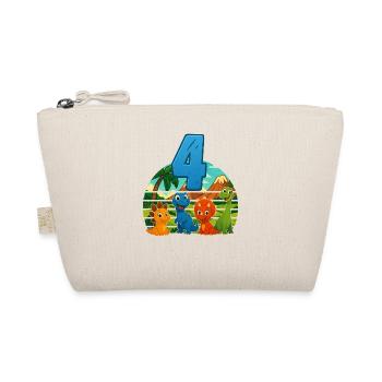 Dinosaure 4ème anniversaire enfants 4 ans cadeau - Trousse biologique - nature - Devant