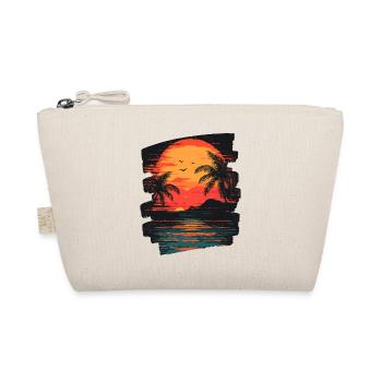 Beach Palm Trees Sunset Summer - Organic Pouch - nature - Front