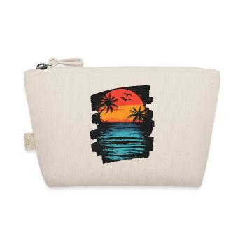Beach Palm Trees Sunset Summer - Organic Pouch - nature - Front