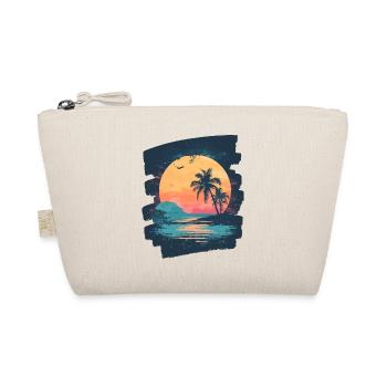 Beach Palm Trees Sunset Summer - Organic Pouch - nature - Front