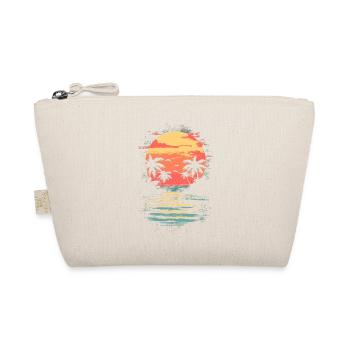 Beach Palm Trees Sunset Summer - Organic Pouch - nature - Front