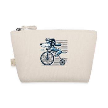Funny dog bike design for bike lovers - Organic Pouch - nature - Front