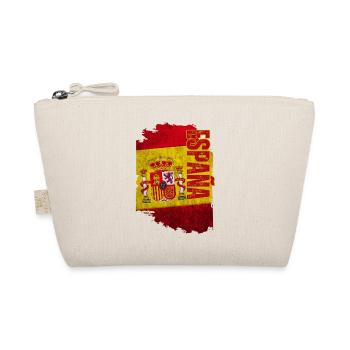 Vertical Spain flag, I love Spain - Organic Pouch - nature - Front