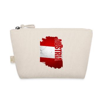 Vertical Austrian flag, Austrian pride - Organic Pouch - nature - Front