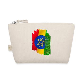 Ethiopia Flag Vertical, I Love Ethiopia - Organic Pouch - nature - Front