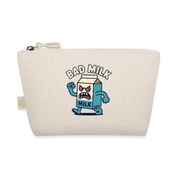 Angry Milk Carton – Bad Milk Cartoon - Organic Pouch - nature - Front