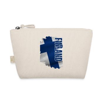 Vertical du drapeau de la Finlande, I Love Finland - Trousse biologique - nature - Devant
