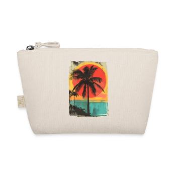 Palm Tree Sunset Summer Sun - Organic Pouch - nature - Front