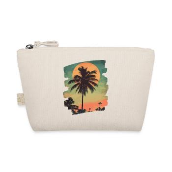 Palm Tree Sunset Summer Sun - Organic Pouch - nature - Front