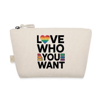 Rainbow Heart Pride Print - Organic Pouch - nature - Front