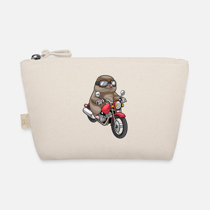 Maulwurf Motorrad - Bio-Täschchen - Natur