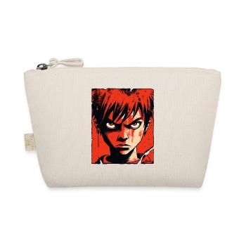 Angry boy in red cartoon style - Organic Pouch - nature - Front