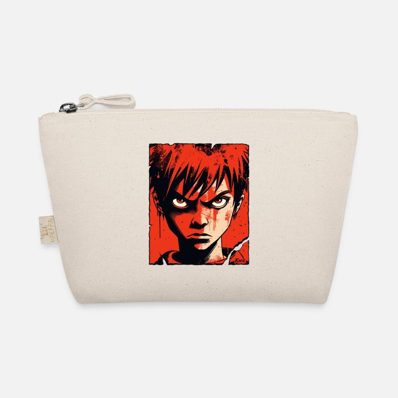 Wütender Junge im roten Comic-Stil Bio-Täschchen