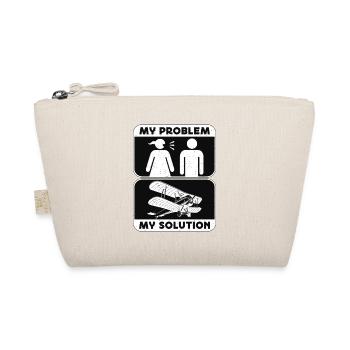 Aerobatic Pilot My Problem My Pictogram Dad Mom - Organic Pouch - nature - Front