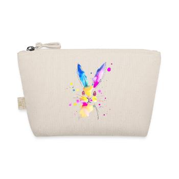 Abstract Watercolor Rabbit 🐇 - Organic Pouch - nature - Front