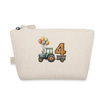 Tracteur d’anniversaire avec remorque 4 ans enfants - Trousse biologique - nature - Devant