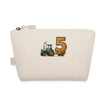 Tracteur d’anniversaire avec remorque 5 ans Anniversaire - Trousse biologique - nature - Devant