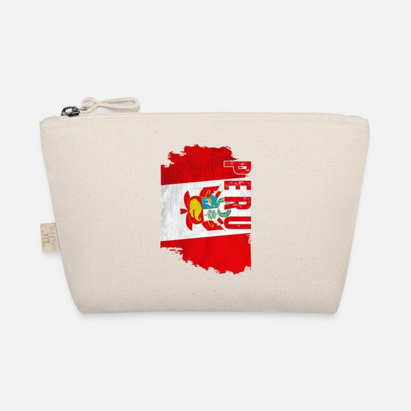 Vertical Peruvian flag, Peruvian pride Organic Pouch